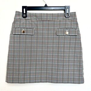 Loft Multicolor Mini Skirt With Button Accents Women’s Size 8
